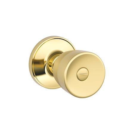 Schlage Schlage Byron Bright Brass Bed and Bath Knob Right or Left Handed J40VBYR605